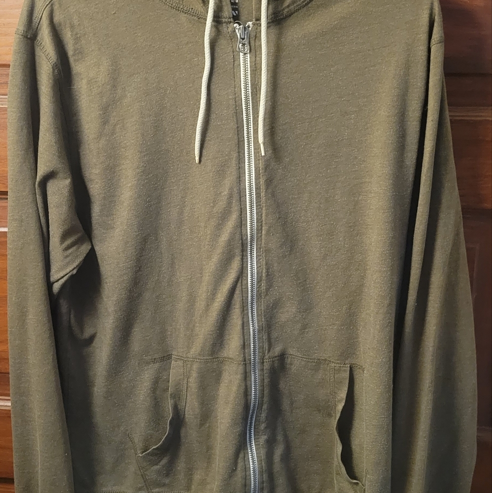 Long sleeve hooded zip up hoodie